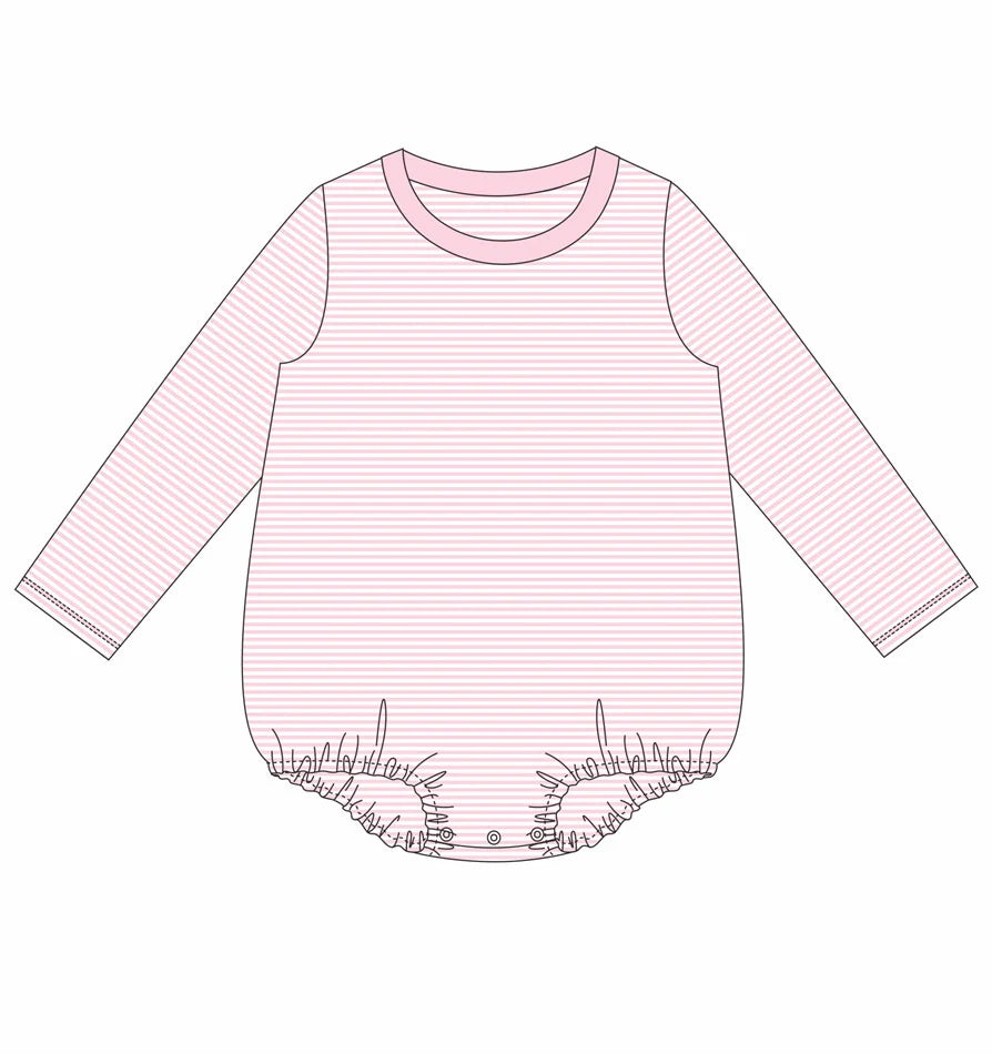 Striped Crewneck Long Sleeve Bubble