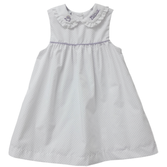 GAMEDAY-LAVENDER DOT CHEER DRESS