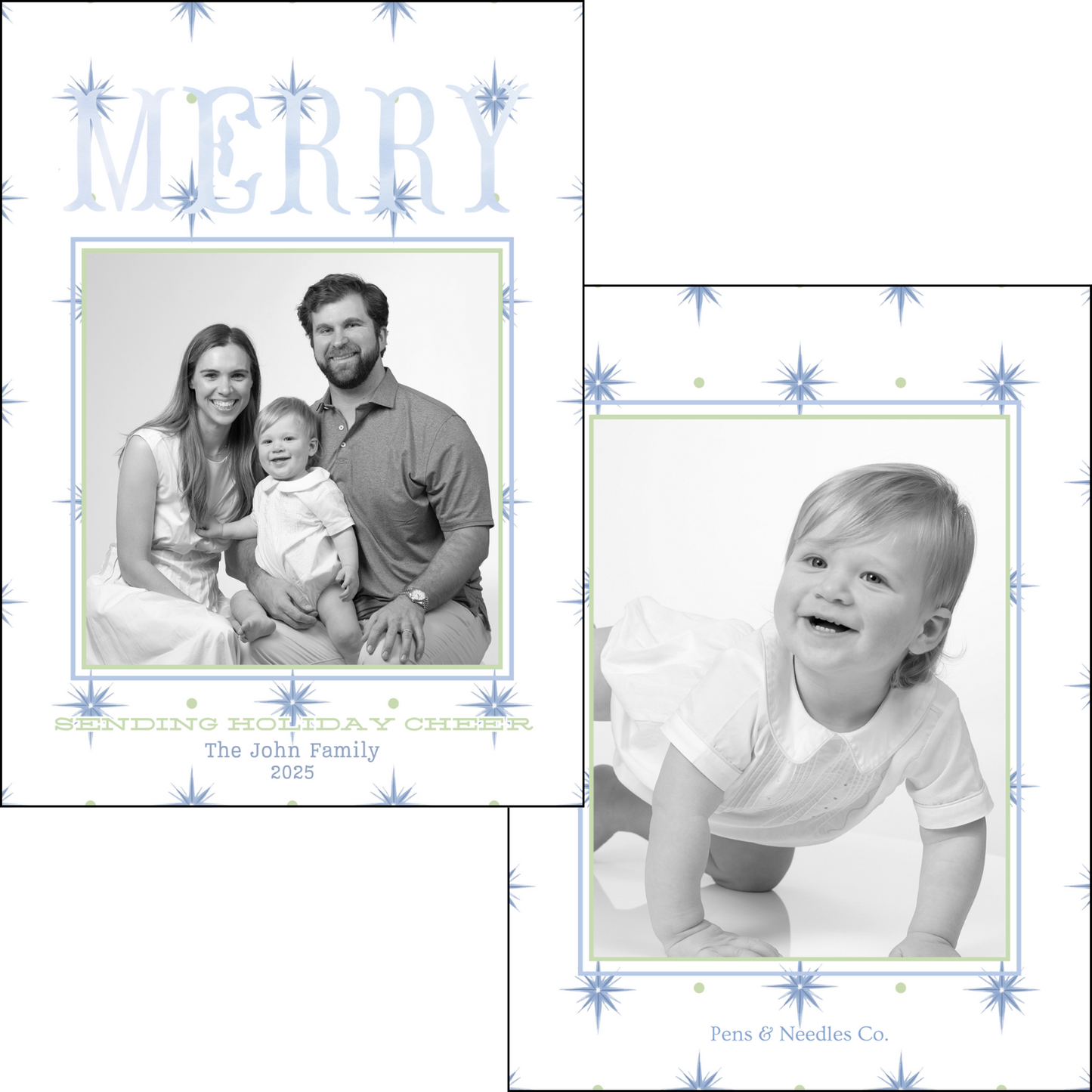 Holiday Card Merry Starburst