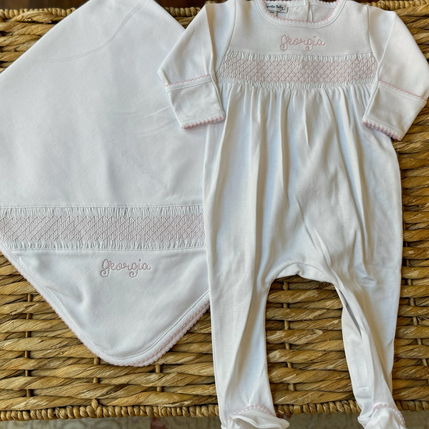 Magnolia Baby Smocked Footie