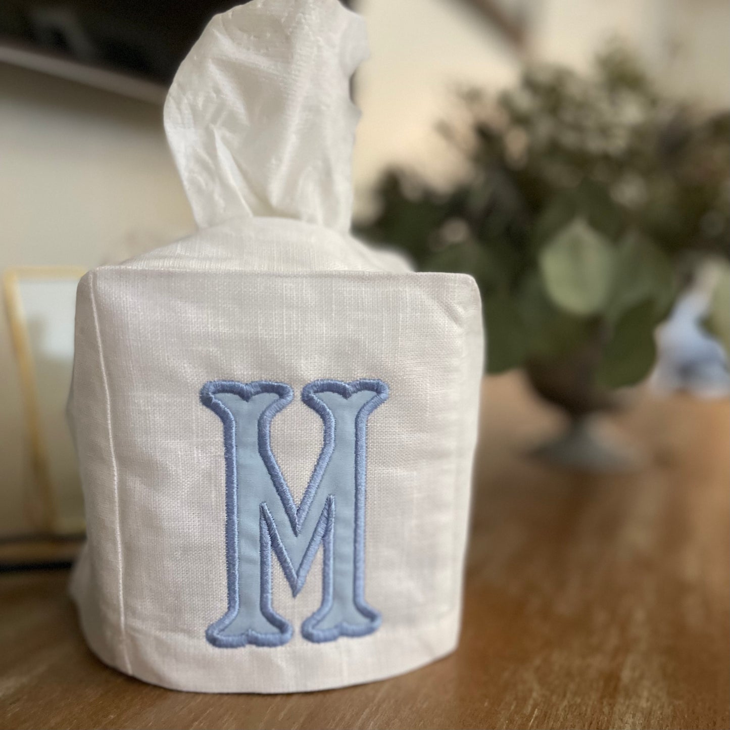 Linen Tissue Box Cover