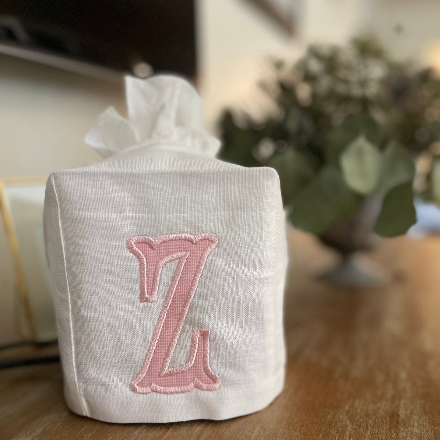 Linen Tissue Box Cover