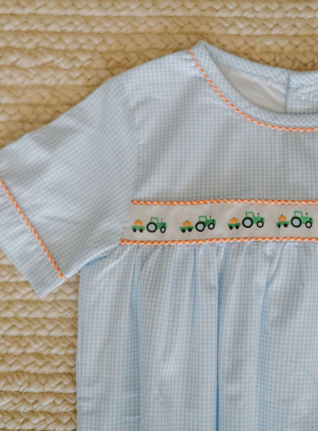 Pumpkin Tractor Ribbon Bubble