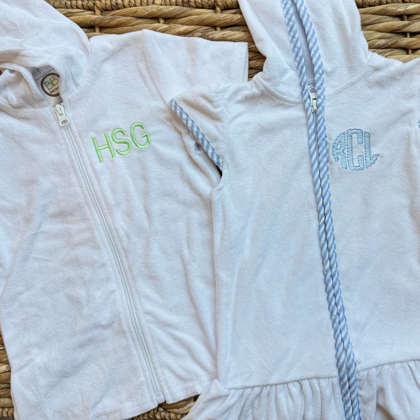 Terry Cloth Zip Up Girls