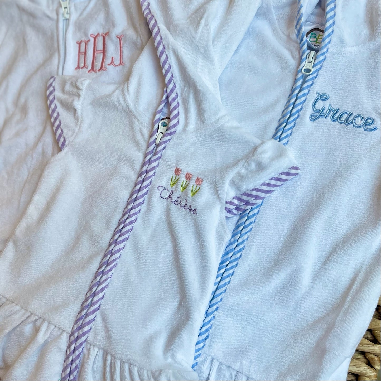 Terry Cloth Zip Up Girls