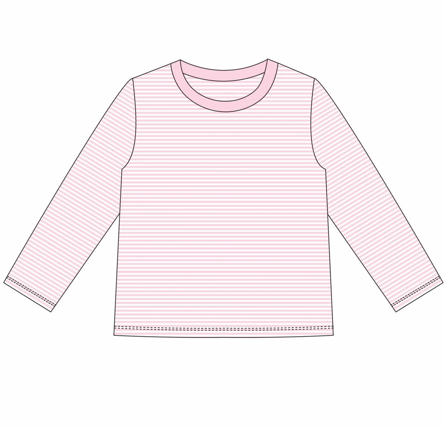 Striped Crewneck Long Sleeve Tee