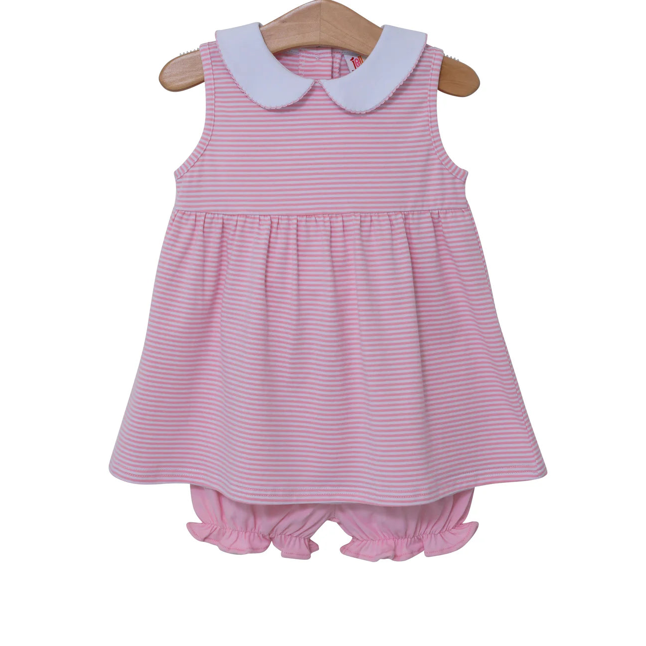 Jelly Bean Charlotte Bloomer Set-Light Pink Stripe