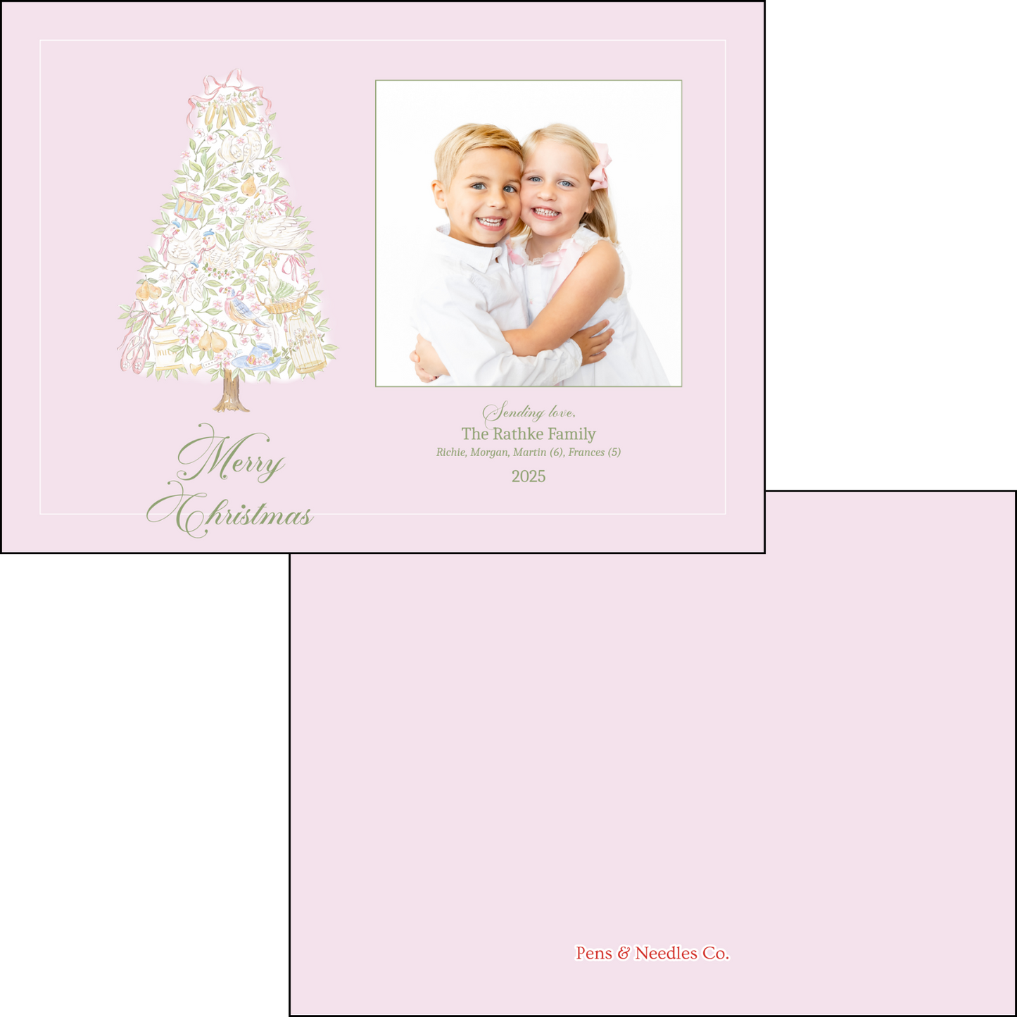 Holiday Card 12 Days Christmas Tree