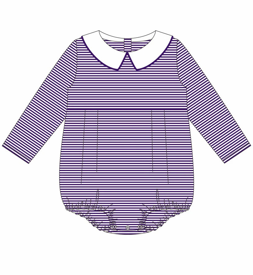 Striped Peter Pan Collar Long Sleeve Bubble BOYS