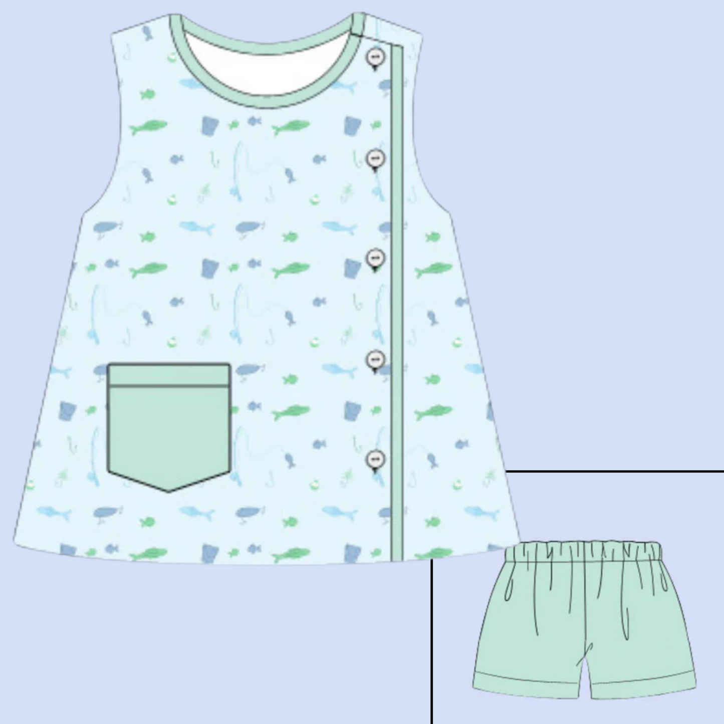 Ponds Presale: BOYS Easton Top Pond Pals by Seaside Proper (Shorties sold separately)