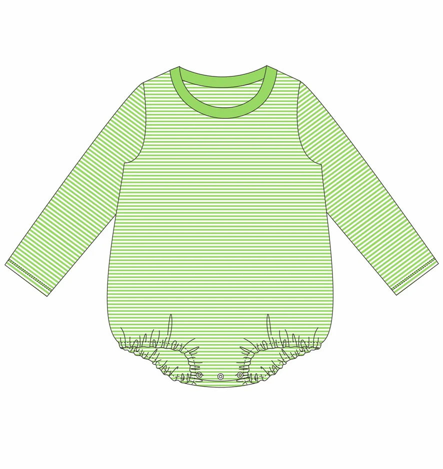 Striped Crewneck Long Sleeve Bubble
