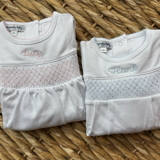 Magnolia Baby Smocked Footie