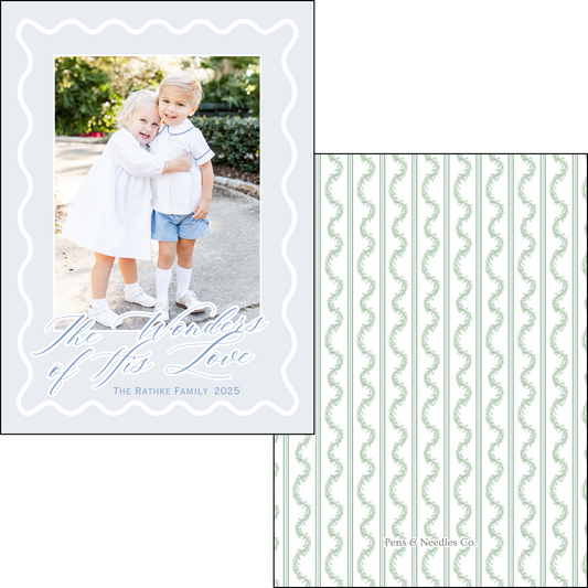 Holiday Card Scalloped Edge