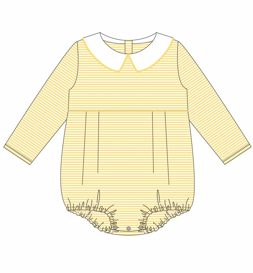 Striped Peter Pan Collar Long Sleeve Bubble BOYS