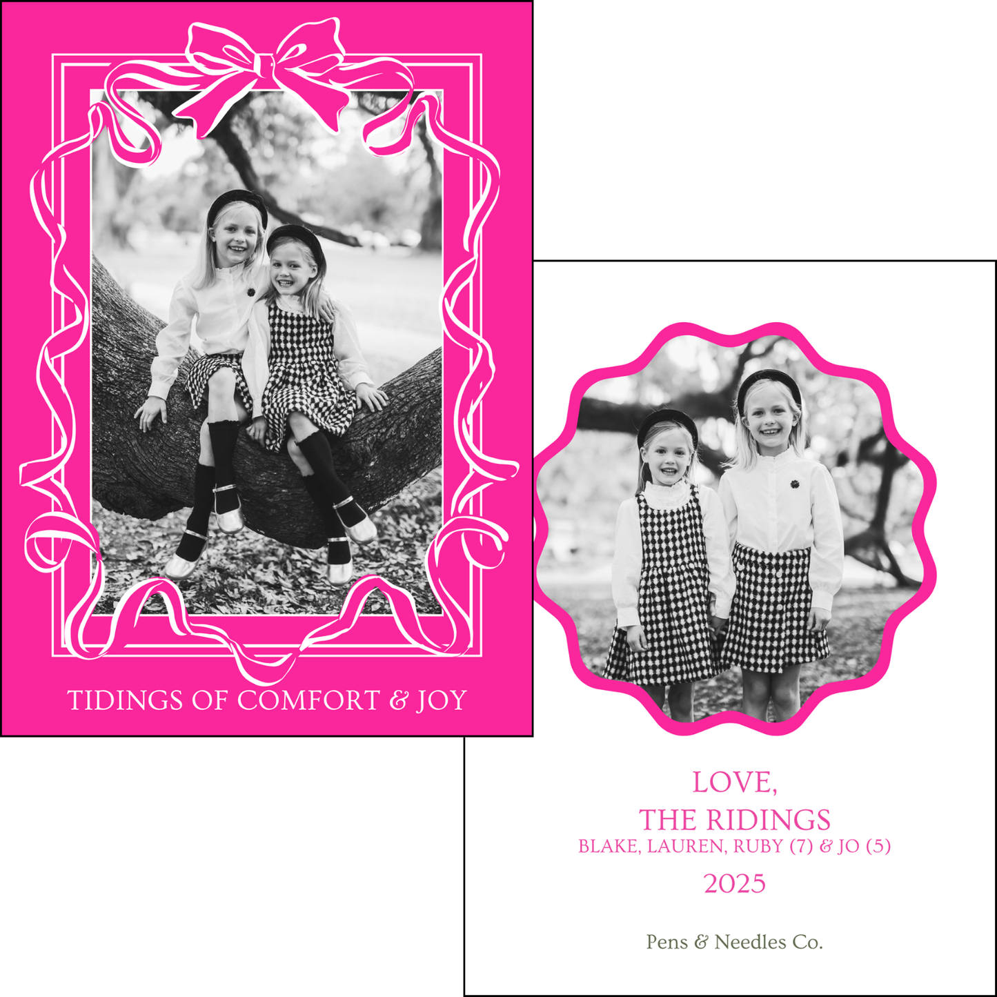 Holiday Card Bow Border