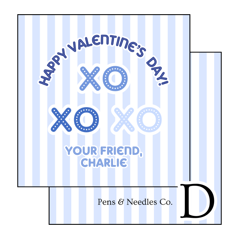 2” Circle Valentine Stickers