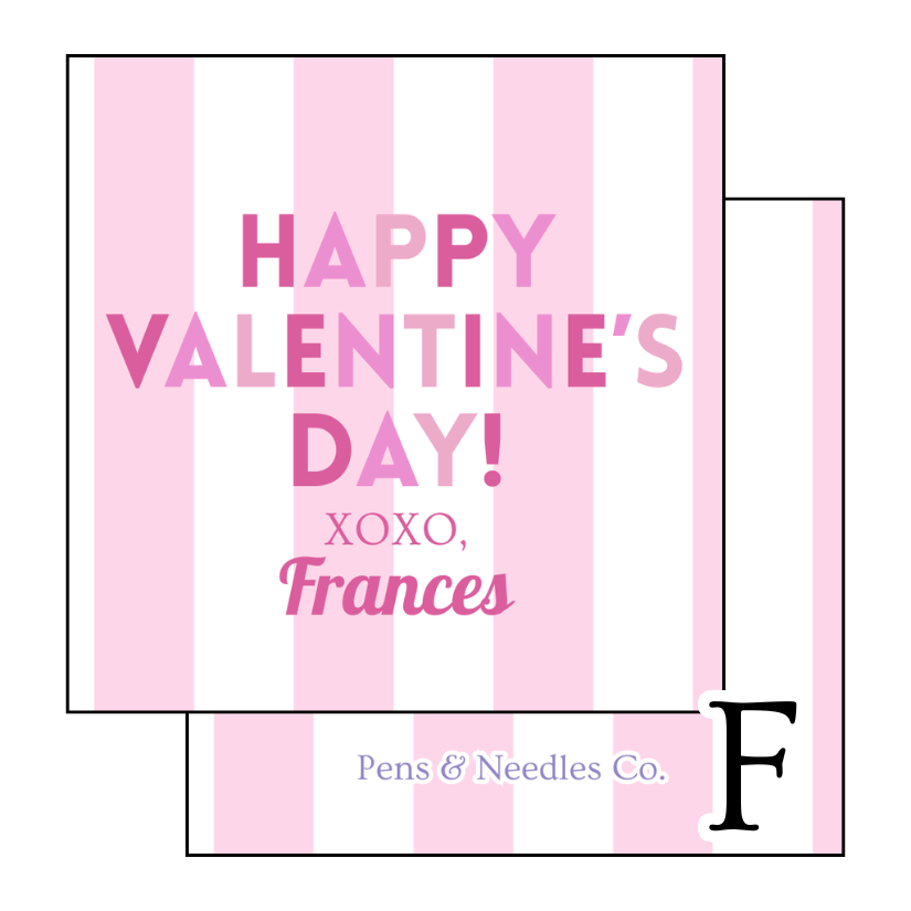 2” Circle Valentine Stickers