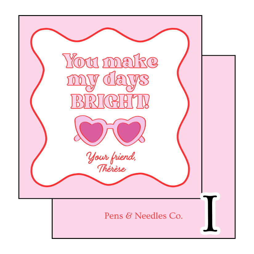 2” Circle Valentine Stickers