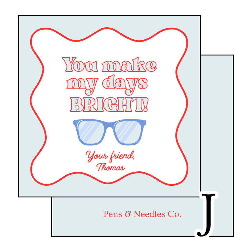 2” Circle Valentine Stickers