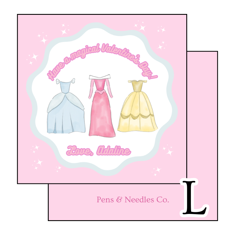 2” Circle Valentine Stickers