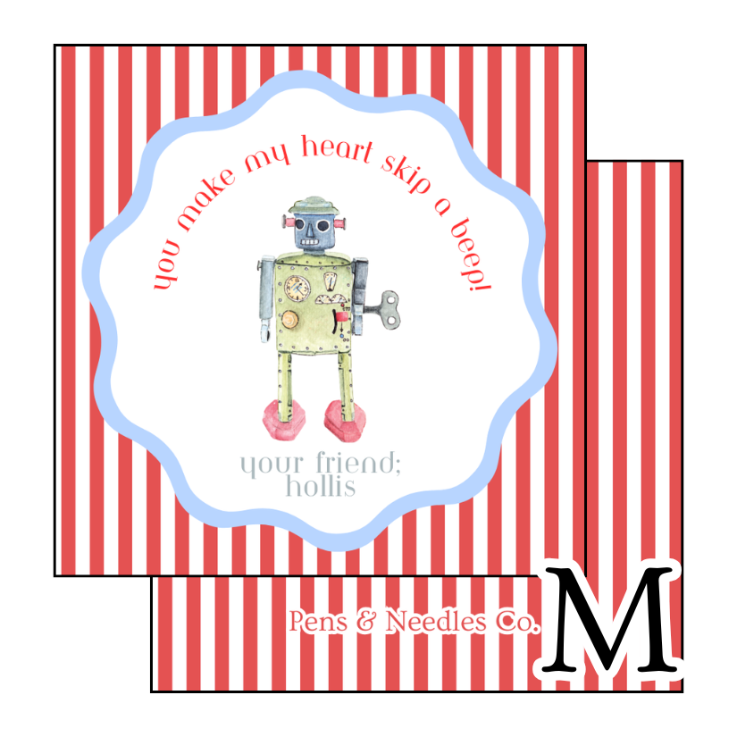 2” Circle Valentine Stickers