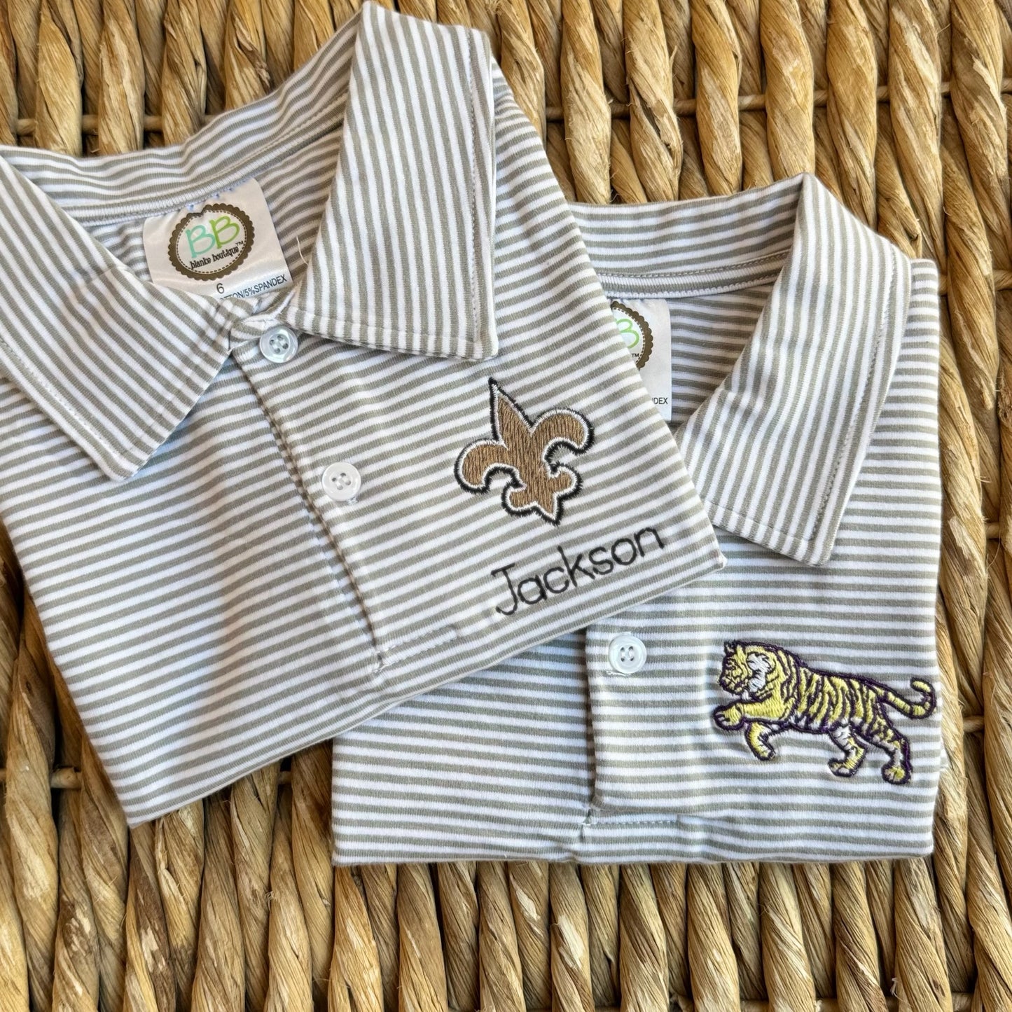 Striped Collared Youth Polo