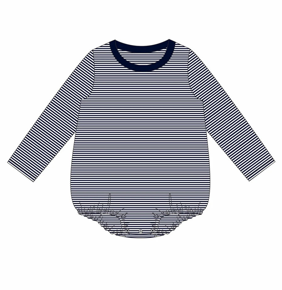 Striped Crewneck Long Sleeve Bubble