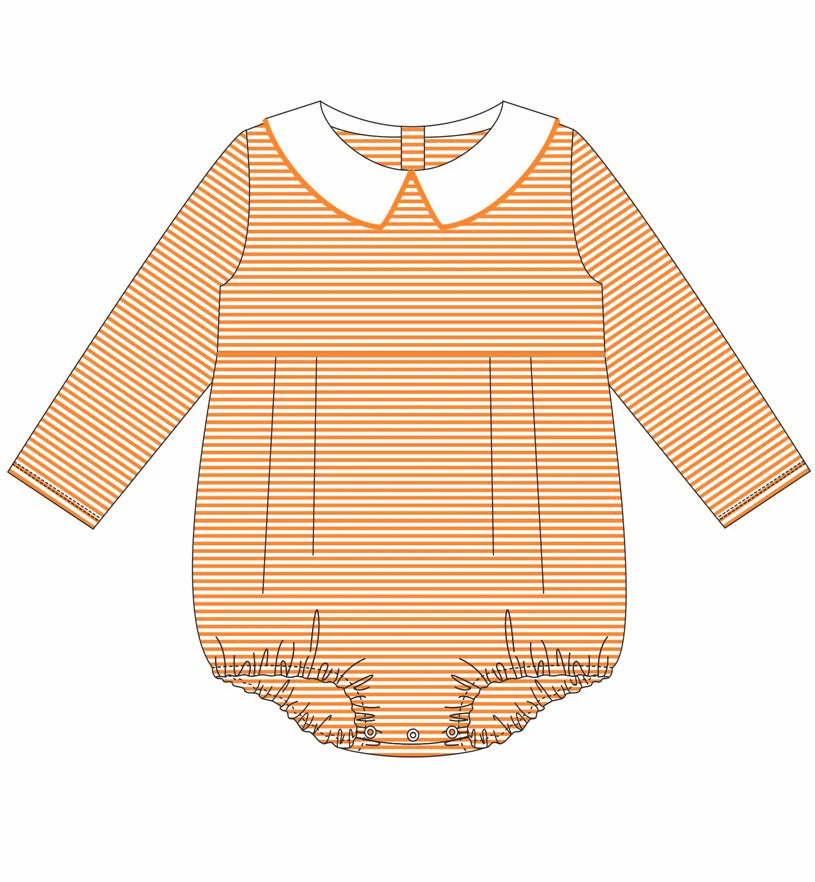 Striped Peter Pan Collar Long Sleeve Bubble BOYS