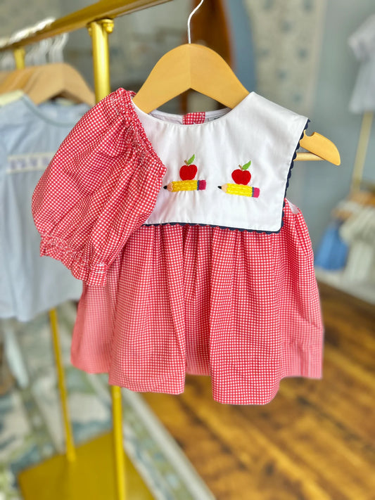 BTS: Pencil Me In Embroidered Girls Diaper Set