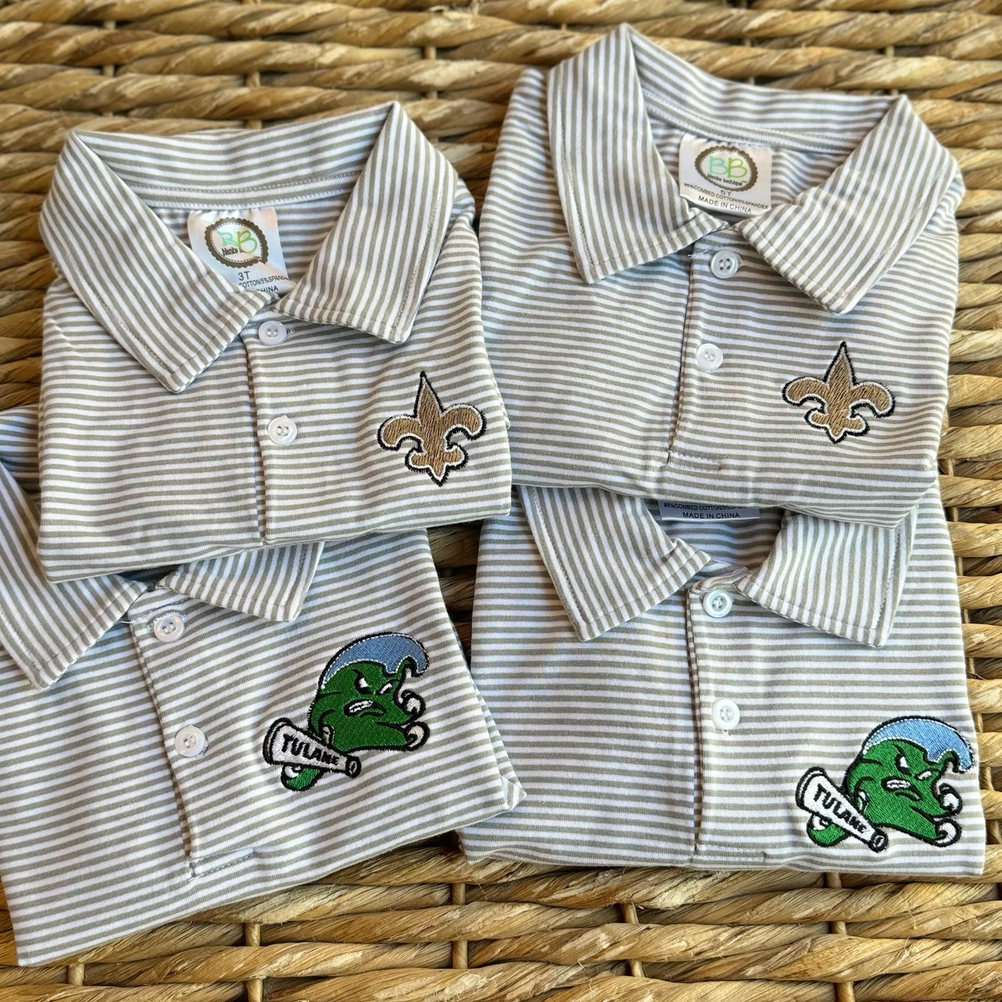 Striped Collared Youth Polo