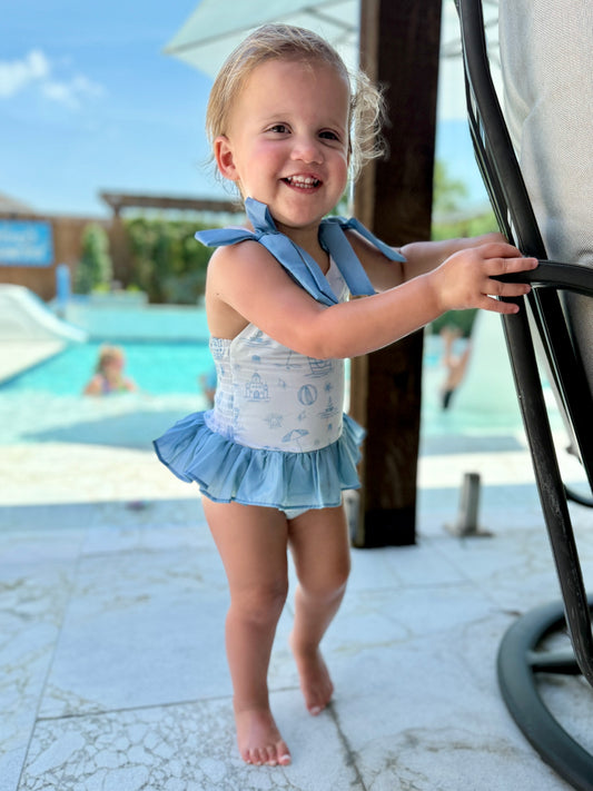Seaside Moments Girls One Piece Swim