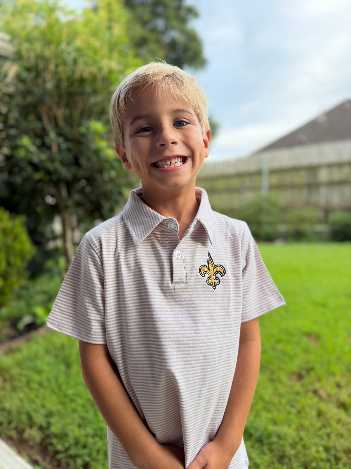 LL Striped Game Day Polo