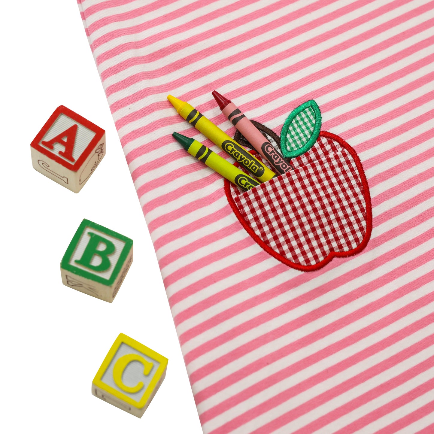 Jellybean Apple Pocket Applique Dress