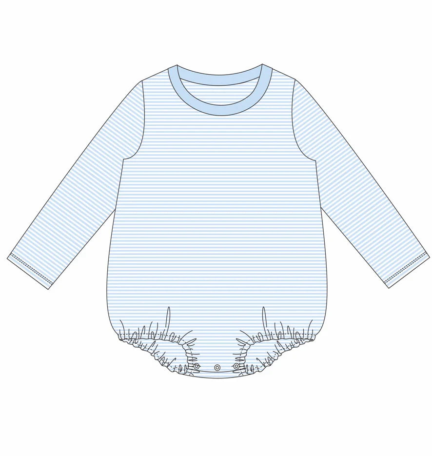 Striped Crewneck Long Sleeve Bubble