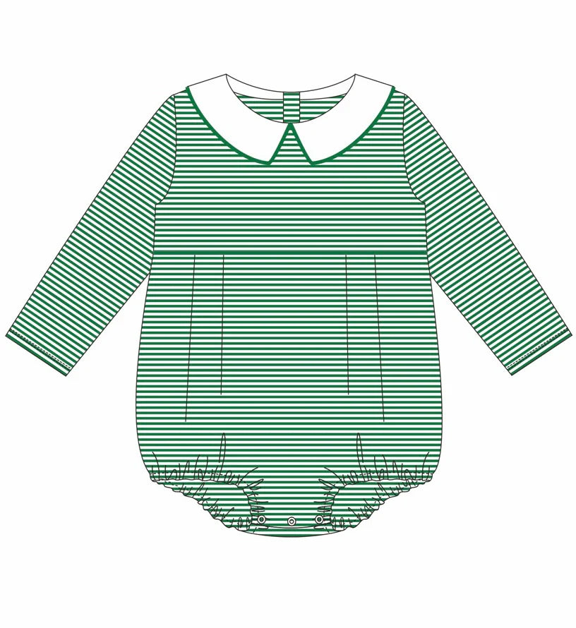 Striped Peter Pan Collar Long Sleeve Bubble BOYS