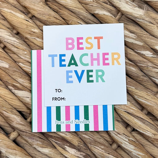 Ready to Go: Best Teacher Ever Tag