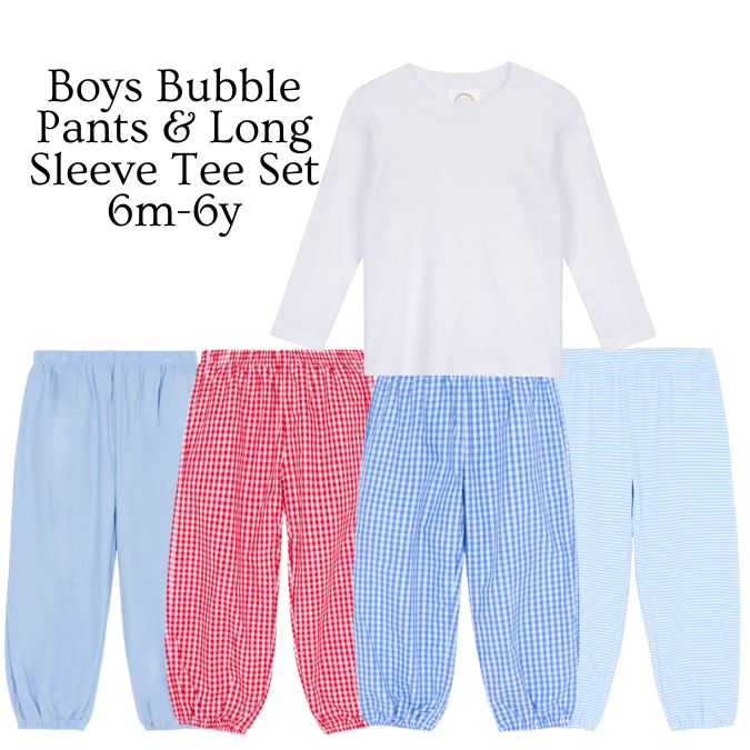 Boys Bubble Pant & Long Sleeve Tee Set