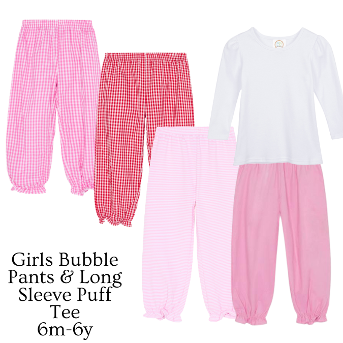 Girls Bubble Pant & Long Sleeve Puff Tee Set