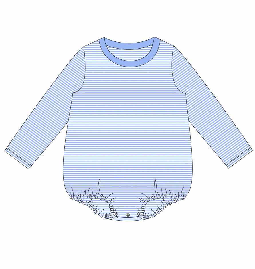 Striped Crewneck Long Sleeve Bubble