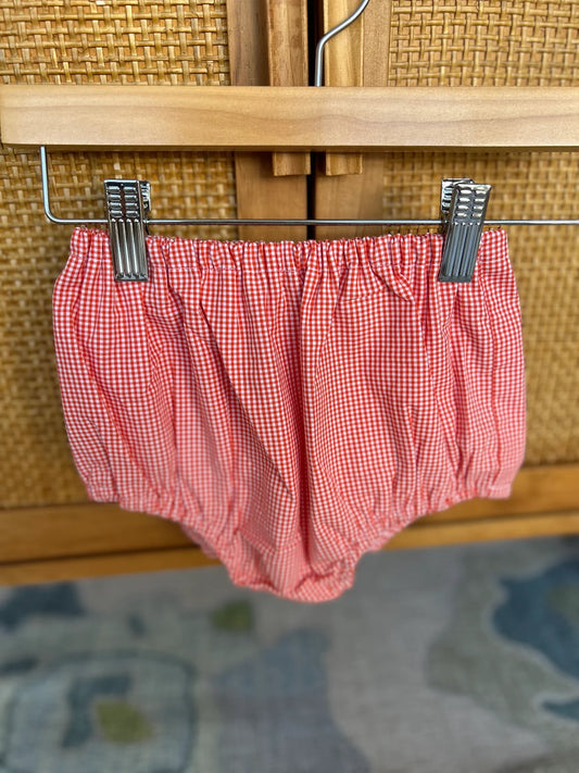 Orange Gingham Diaper Cover (Tractor Match)