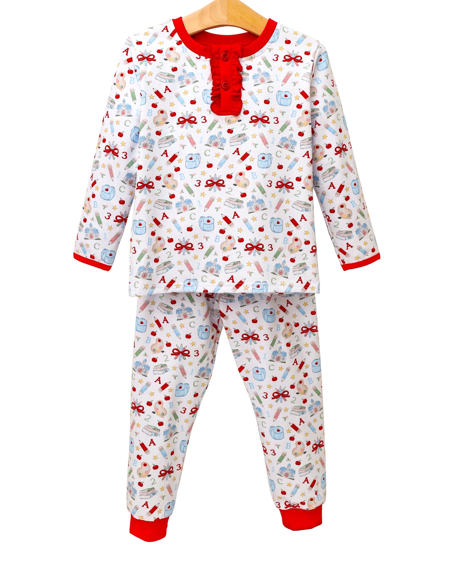 Jellybean Easy as ABC Ruffle PJ Set