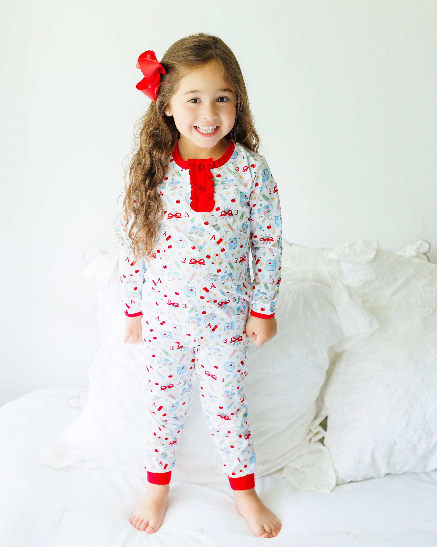 Jellybean Easy as ABC Ruffle PJ Set
