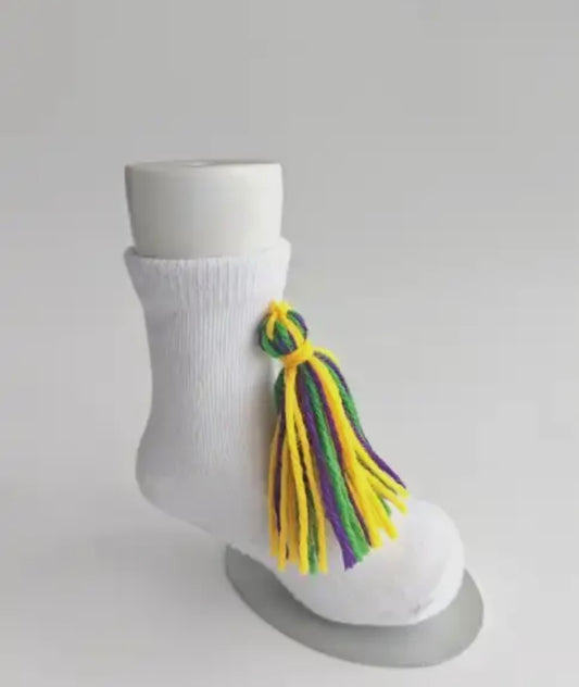 PREORDER: Mardi Gras Tassel Socks