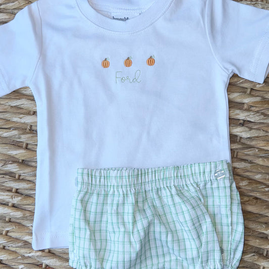 Pumpkin Tee and Bloomer Set