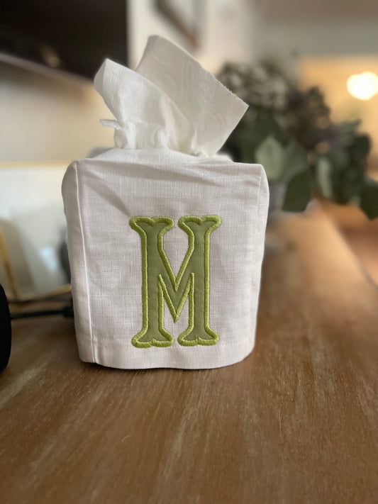 Linen Tissue Box Cover