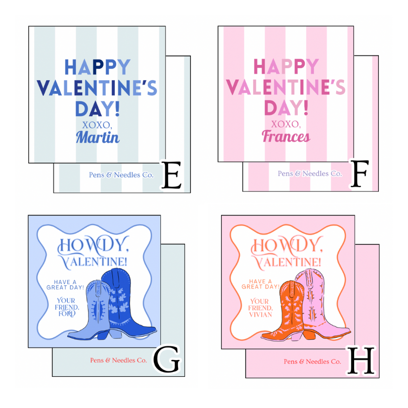 2” Circle Valentine Stickers