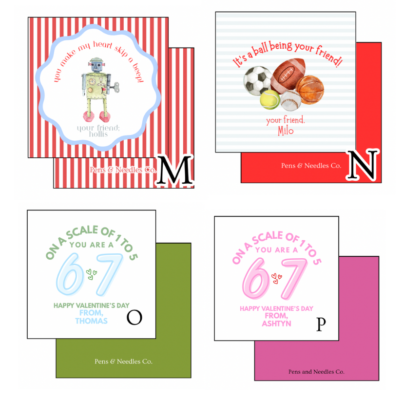 2” Circle Valentine Stickers