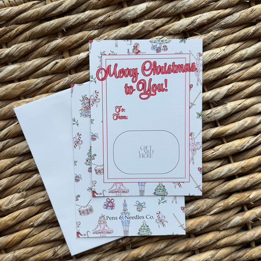 Merry Christmas to You Gift Card Hodler