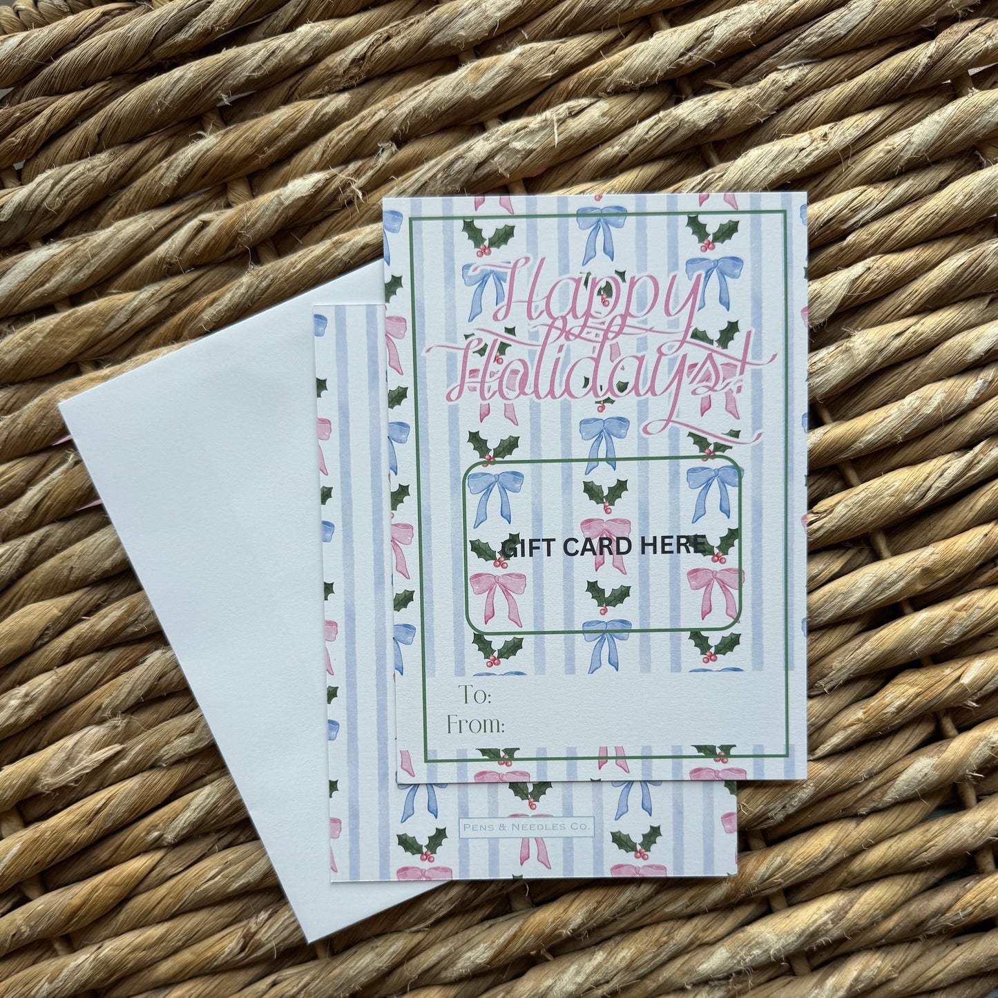 Happy Holidays Gift Card Holder