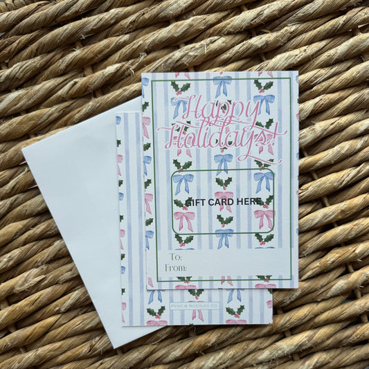Happy Holidays Gift Card Holder